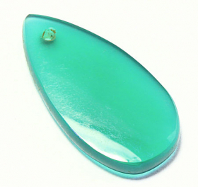 Grüner Achat Anhänger mit 20 x 10 mm