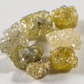 7 Stück Gelbe Rohdiamanten mit 0.54 Ct